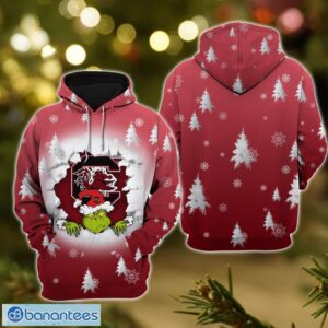 South Carolina Gamecocks Grinch 3D T-Shirt Hoodie Sweatshirt Gift For Christmas Product Photo 4