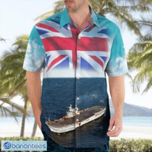 Royal Navy HMS Hermes (R12) Centaur Class Hawaiian Shirt Summer Beach Shirt Product Photo 4