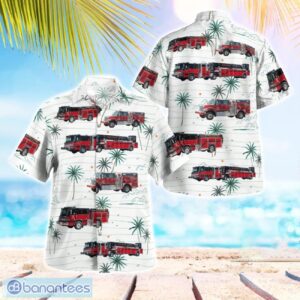 City of Oceanside, California, Oceanside Fire Department Hawaiian Shirt Button Summer Shirt Product Photo 1