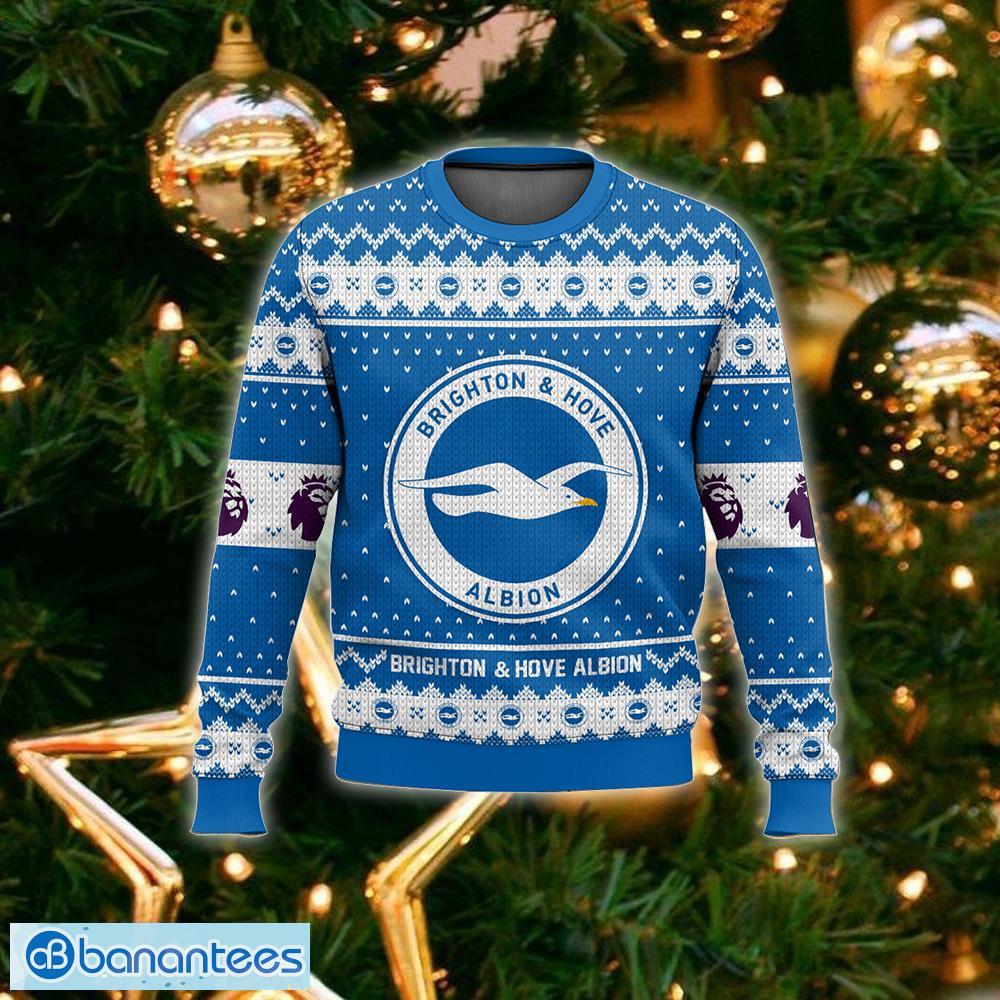 epl brighton hove albion knitted christmas sweater aop gift for men and women 1 image EPL Brighton & Hove Albion Knitted Christmas Sweater AOP Gift For Men And Women - EPL Brighton & Hove Albion Christmas Sweater_ 2