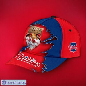MLB Philadelphia Phillies Logo Design Champs Red Cap 3D Cap Product Photo 1