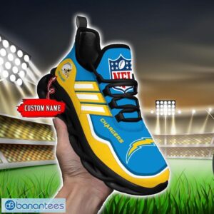 Custom Name NFL San Diego Chargers Sneakers Sport Team Max Soul Shoes For Men Women Product Photo 5