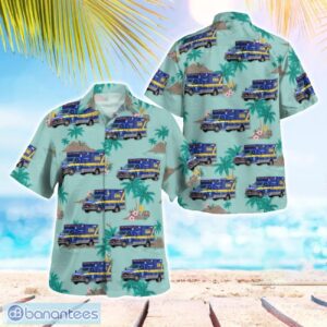 San Jose, California, Santa Clara County EMS Hawaiian Shirt Button Summer Shirt Product Photo 1