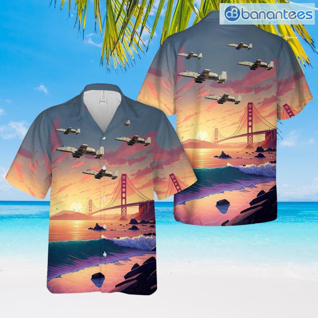 fairchild republic a 10 thunderbolt ii warthog 74th fighter squadron flying tigers hawaiian shirt image Fairchild Republic A-10 Thunderbolt Ii Warthog 74th Fighter Squadron Flying Tigers