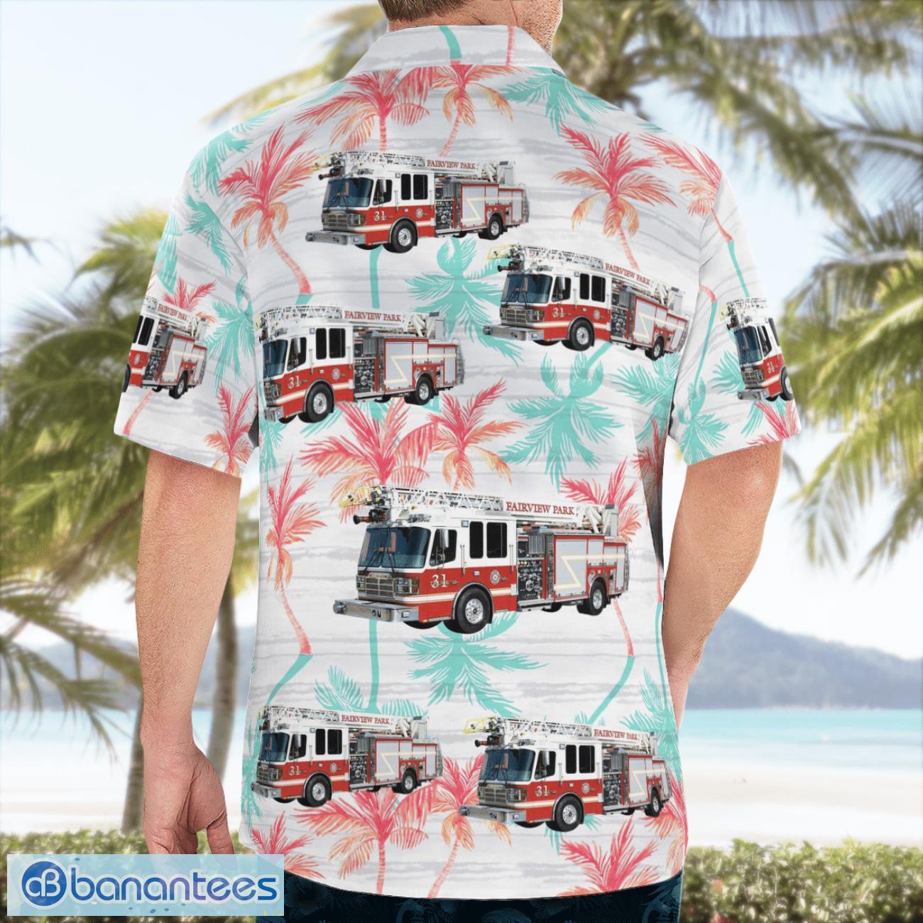 fairview park ohio fairview park fire department aloha hawaiian shirt 1 image Fairview Park, Ohio, Fairview Park Fire Department Aloha Hawaiian Shirt Product Photo 2
