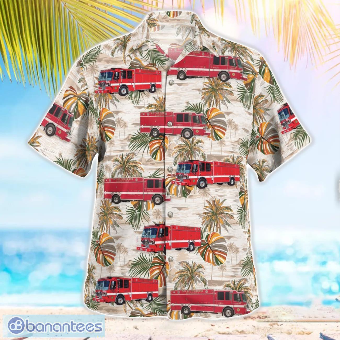 fitchburg fire trucks beach hawaiian shirt gift for summer holiday 2 image Fitchburg Fire Trucks Beach Hawaiian Shirt Gift For Summer Holiday Product Photo 3