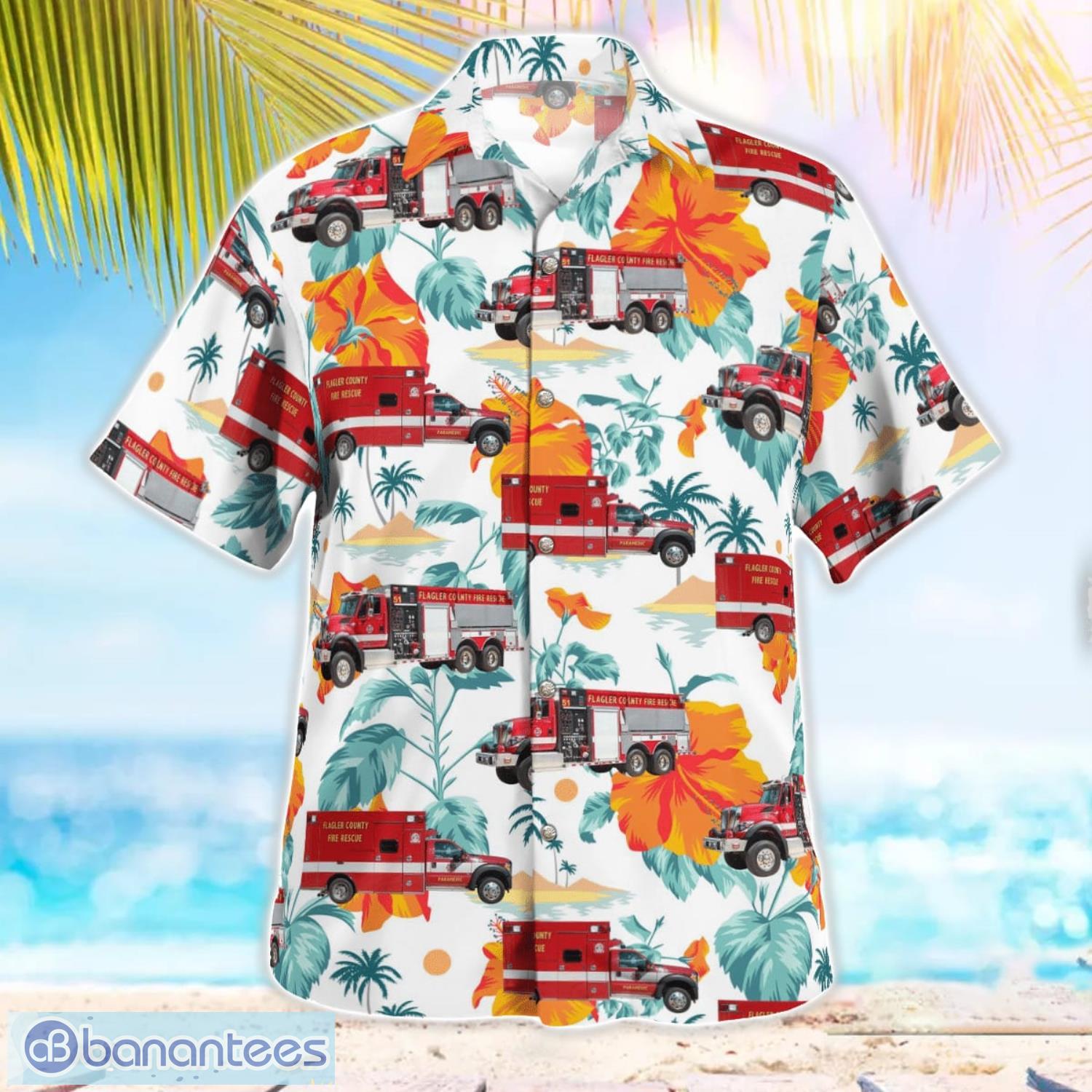 florida flagler county fire rescue christmas 3d hawaiian shirt gift for summer 2 image Florida, Flagler County Fire Rescue Christmas 3D Hawaiian Shirt Gift For Summer Product Photo 3