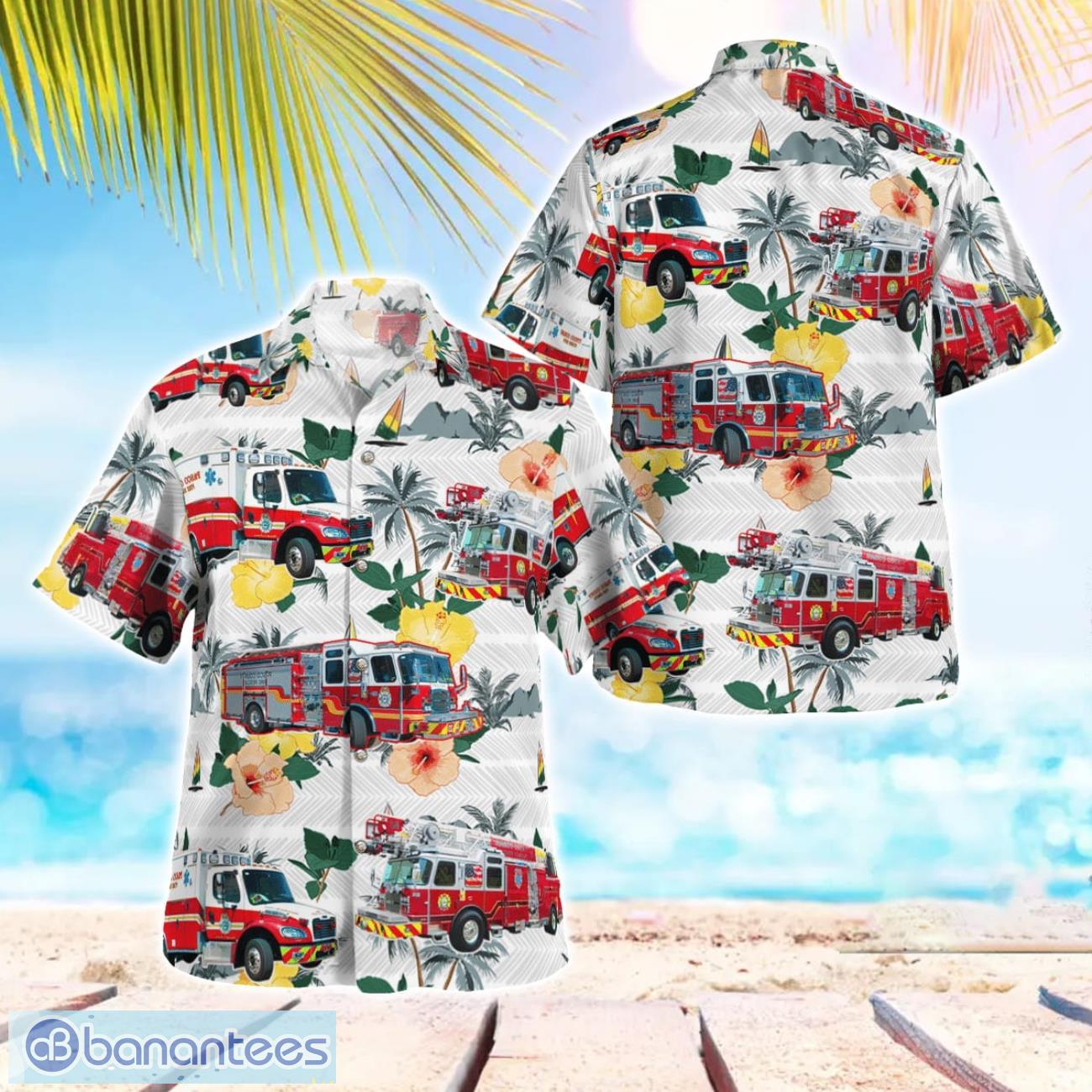 florida pasco county fire rescue aloha hawaiian shirt image Florida, Pasco County Fire Rescue Aloha Hawaiian Shirt Product Photo 1