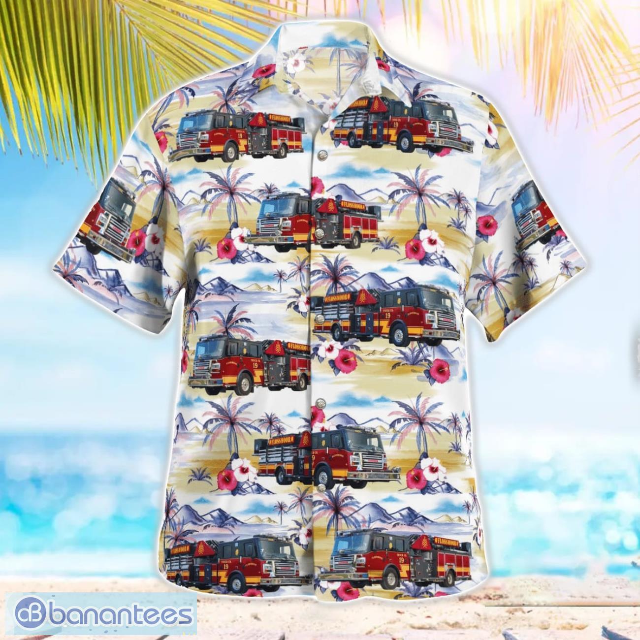 flossmoor fire department illinois beach hawaiian shirt gift for summer holiday 2 image Flossmoor Fire Department, Illinois Beach Hawaiian Shirt Gift For Summer Holiday Product Photo 3