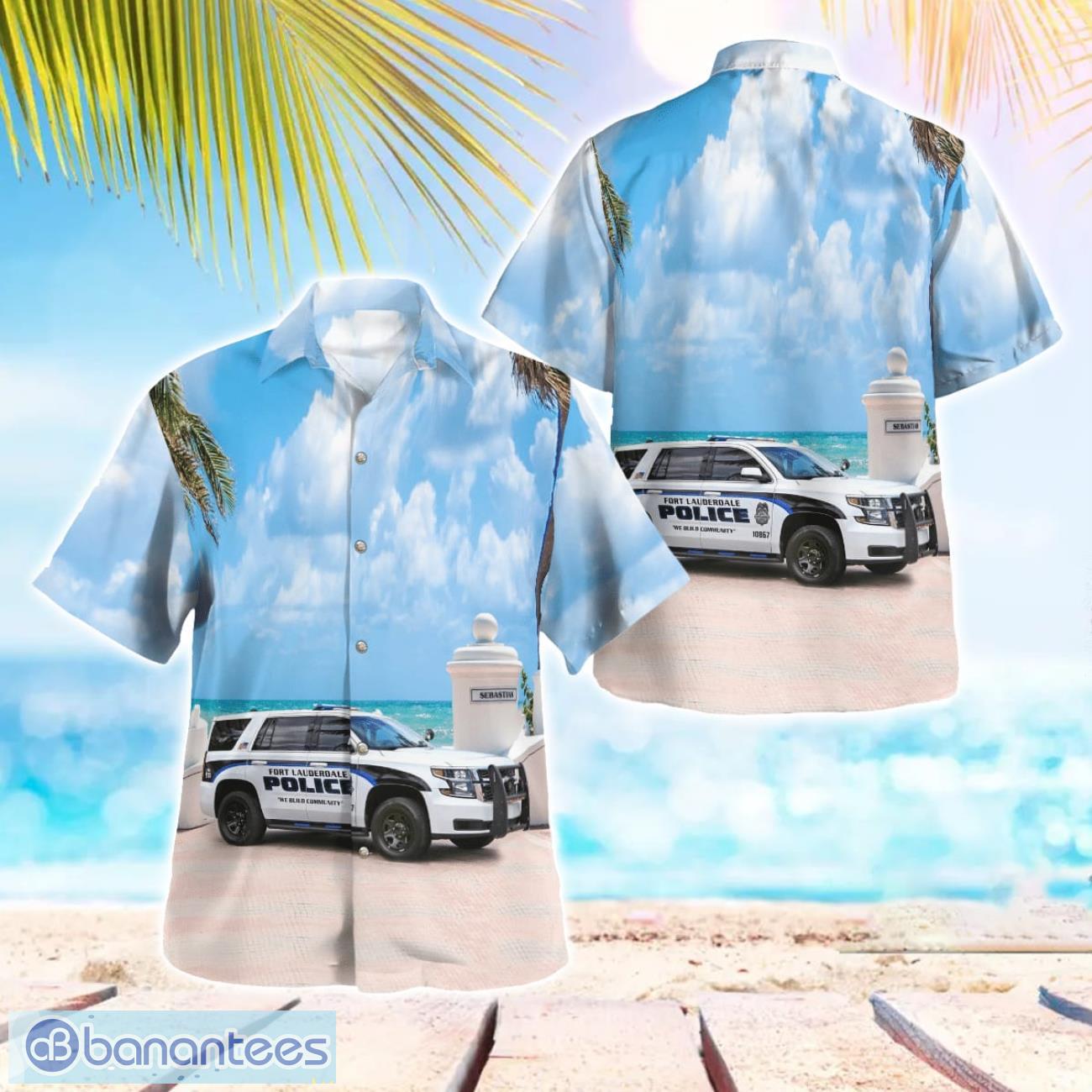 fort lauderdale florida fort lauderdale police department aloha hawaiian shirt image Fort Lauderdale, Florida, Fort Lauderdale Police Department Aloha Hawaiian Shirt Product Photo 1