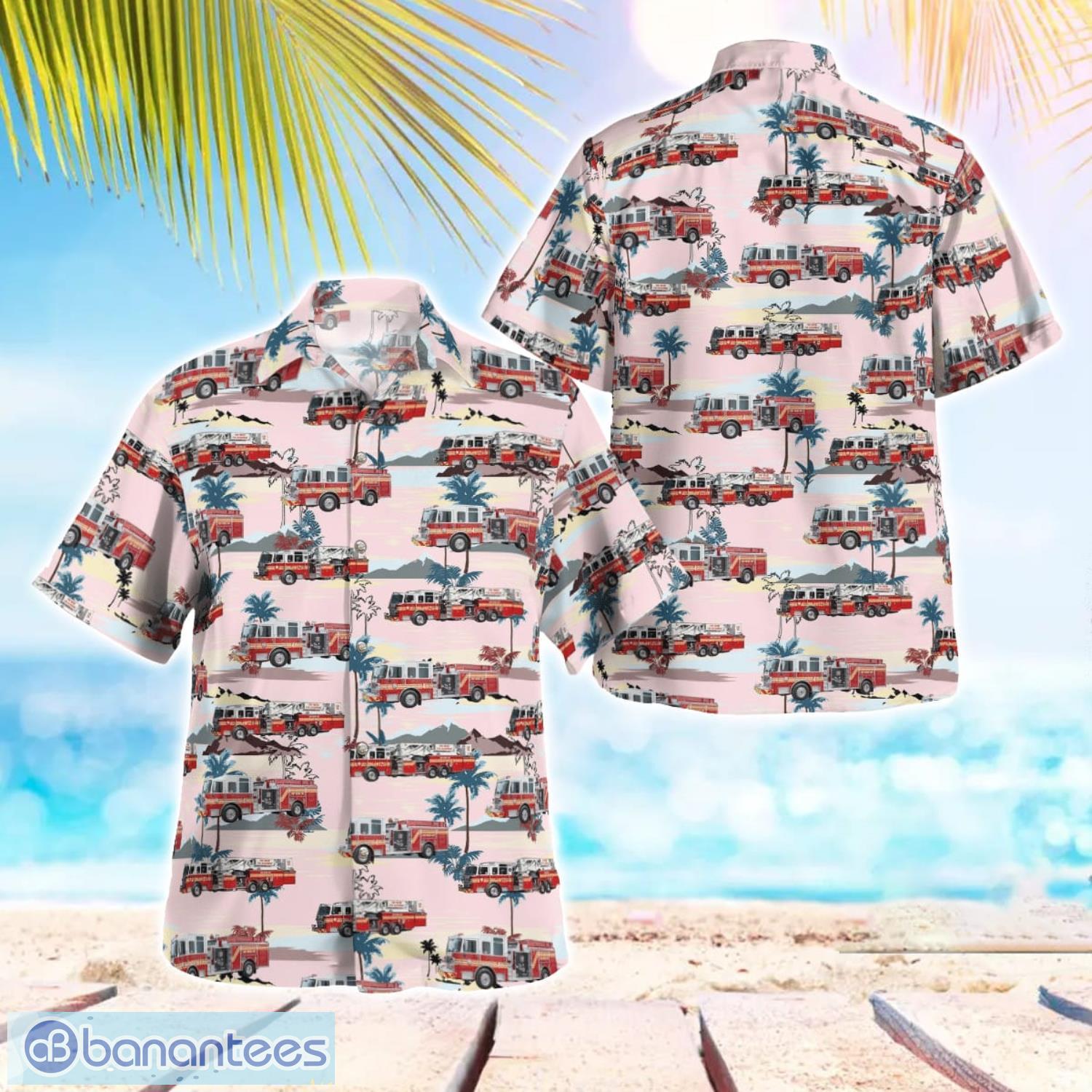 fort wayne indiana fort wayne fire department summer hawaiian shirt for men women image Fort Wayne, Indiana, Fort Wayne Fire Department Summer Hawaiian Shirt For Men Women Product Photo 1