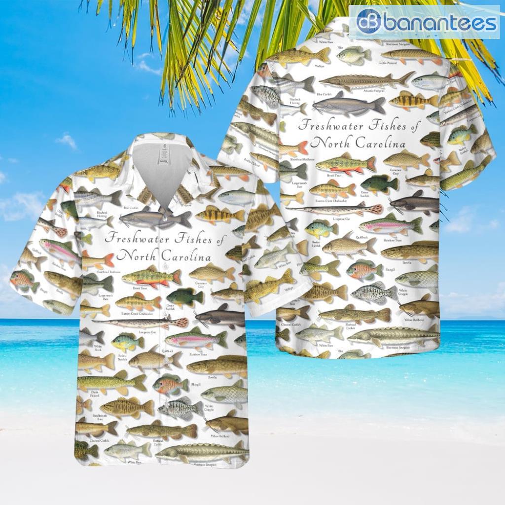 freshwater fishes of north carolina hawaiian shirt summer fashion image Freshwater Fishes Of North Carolina Hawaiian Shirt Summer Fashion Product Photo 1