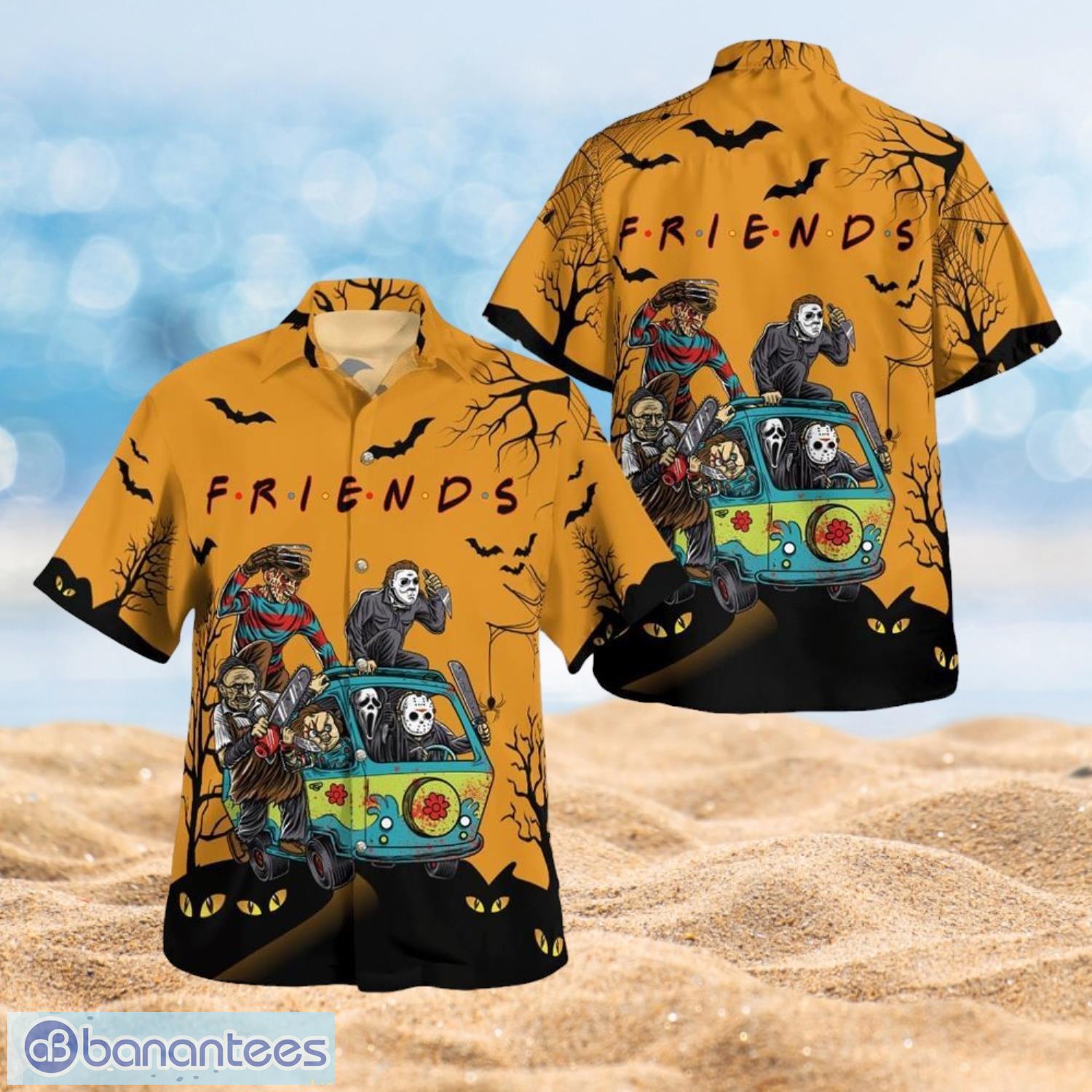 friend horror characters halloween night gifts full over print hawaiian shirt image Friend Horror Characters Halloween Night Gifts Full Over Print Hawaiian Shirt Product Photo 1