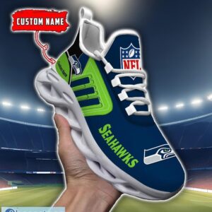Custom Name NFL Seattle seahawks Max Soul Shoes Personalized Running Sneakers Product Photo 1