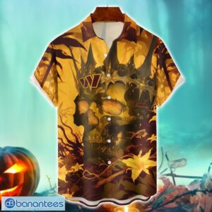 Washington Commanders NFL Skull Halloween Hawaiian Shirt Special Gift For Fans Product Photo 1