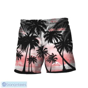 Dolphins NRL Hawaiian Shirt And Shorts Personalized Name Coconut Tree Pattern Beach Shirt Product Photo 3