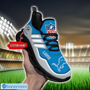 Custom Name NFL Detroit Lions Sneakers Sport Team Max Soul Shoes For Men Women Product Photo 4