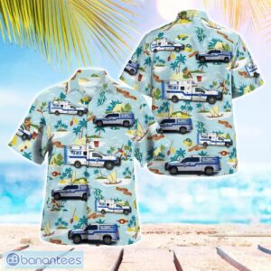 Texas Lavaca County EMS Aloha Hawaiian Shirt Product Photo 1