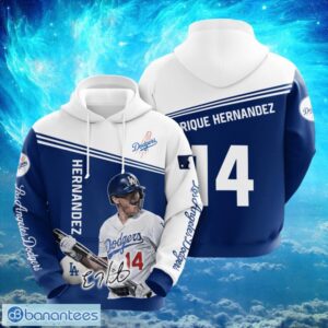 MLB Los Angeles Dodgers Logo Design 14 Hernandez Full Print Hoodie Product Photo 1