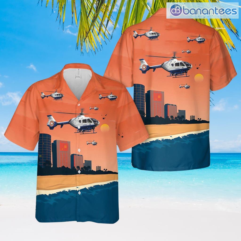 garda irish police 256 eurocopter ec135 helicopter hawaiian shirt summer fashion image Garda Irish Police 256 Eurocopter Ec135 Helicopter Hawaiian Shirt Summer Fashion Product Photo 1