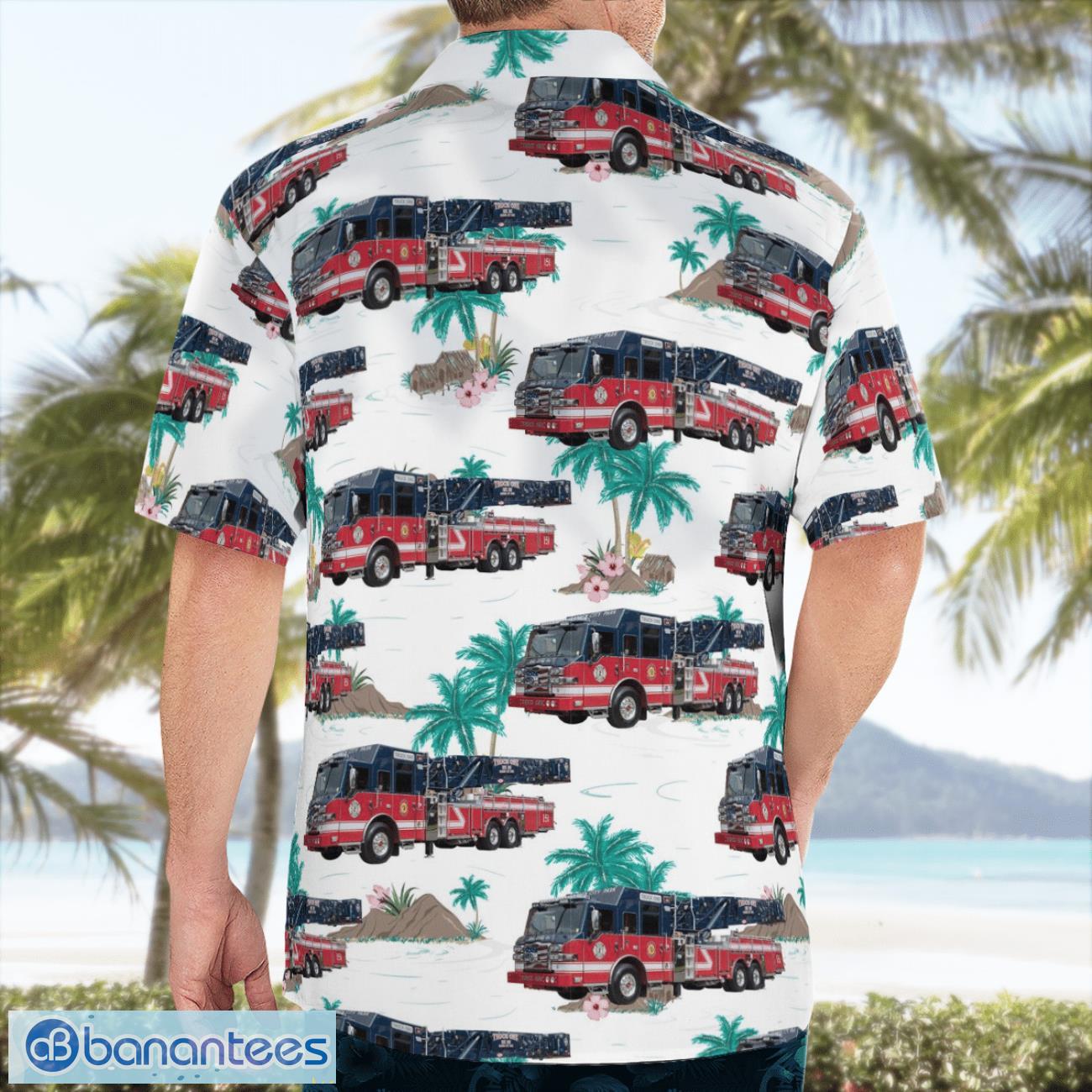 Garden City Park Fire Department, New York Hawaiian Shirt Beach Summer Shirt Garden City Park Fire Department, New York Hawaiian Shirt Beach Summer Shirt Product Photo 2