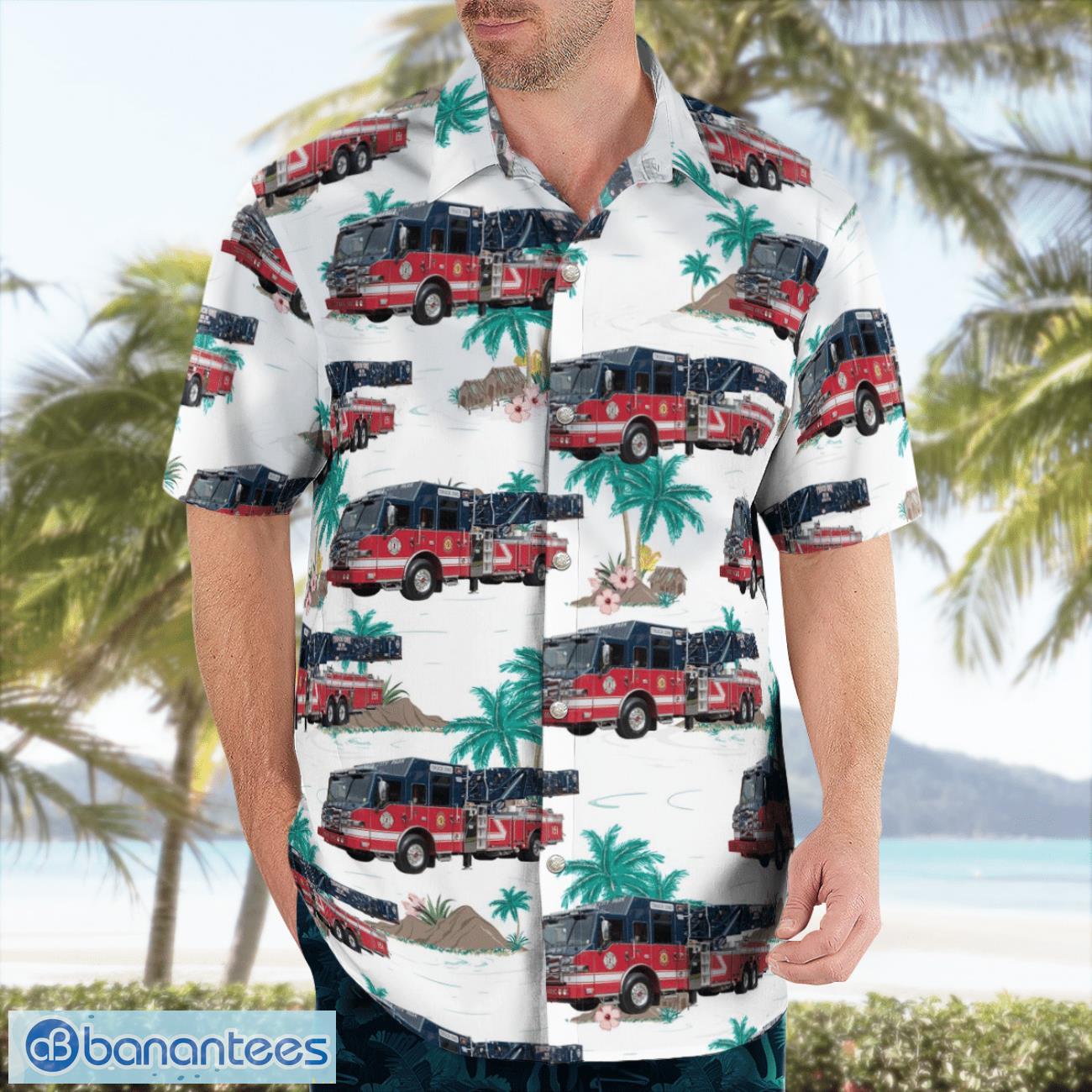 Garden City Park Fire Department, New York Hawaiian Shirt Beach Summer Shirt Garden City Park Fire Department, New York Hawaiian Shirt Beach Summer Shirt Product Photo 4