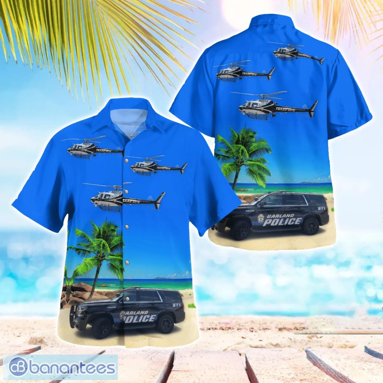 garland police department beach hawaiian shirt gift for summer holiday image Garland Police Department Beach Hawaiian Shirt Gift For Summer Holiday Product Photo 1
