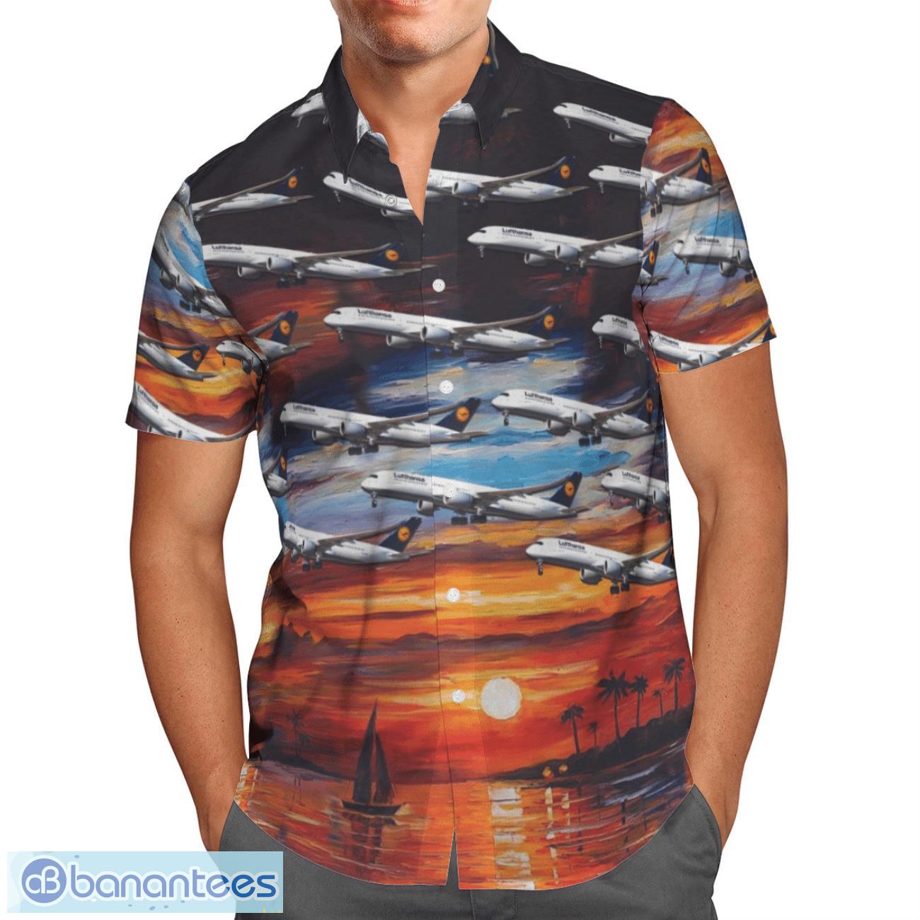 german airline lufthansa airbus a350 941 hawaiian shirt gift for summer vacation 1 image German Airline Lufthansa Airbus A350-941 Hawaiian Shirt Gift For Summer Vacation Product Photo 2