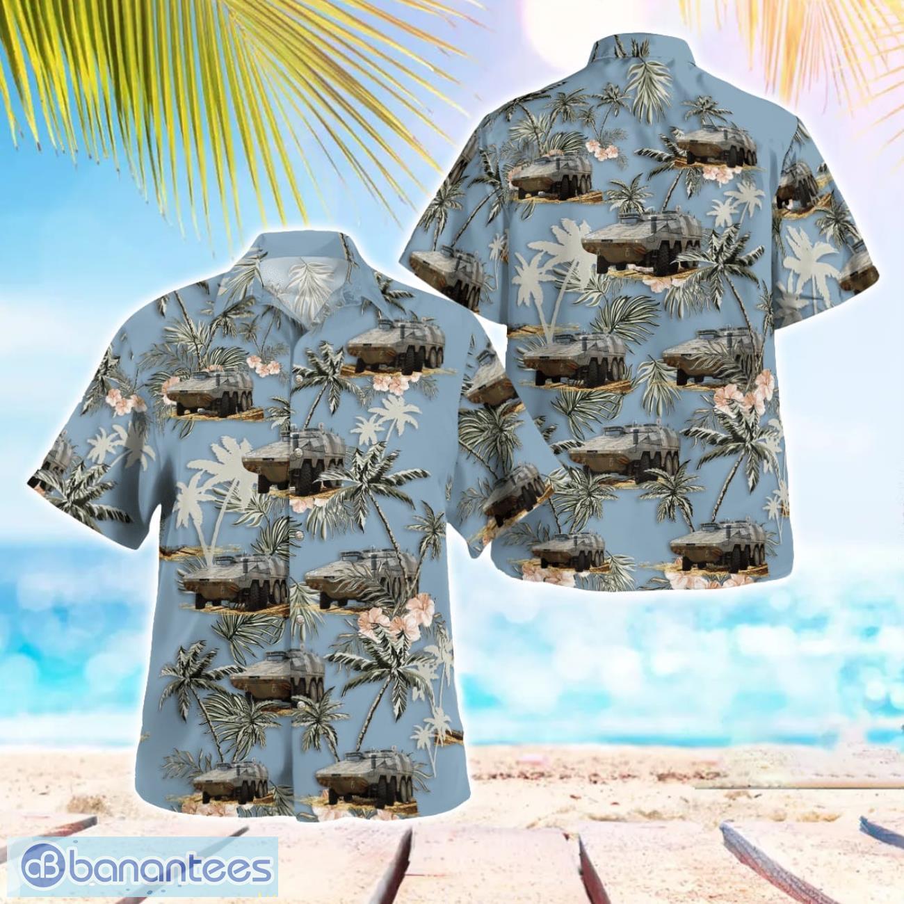german army boxer armoured fighting vehicle beach hawaiian shirt gift for summer holiday image German Army Boxer (armoured fighting vehicle) Beach Hawaiian Shirt Gift For Summer Holiday Product Photo 1