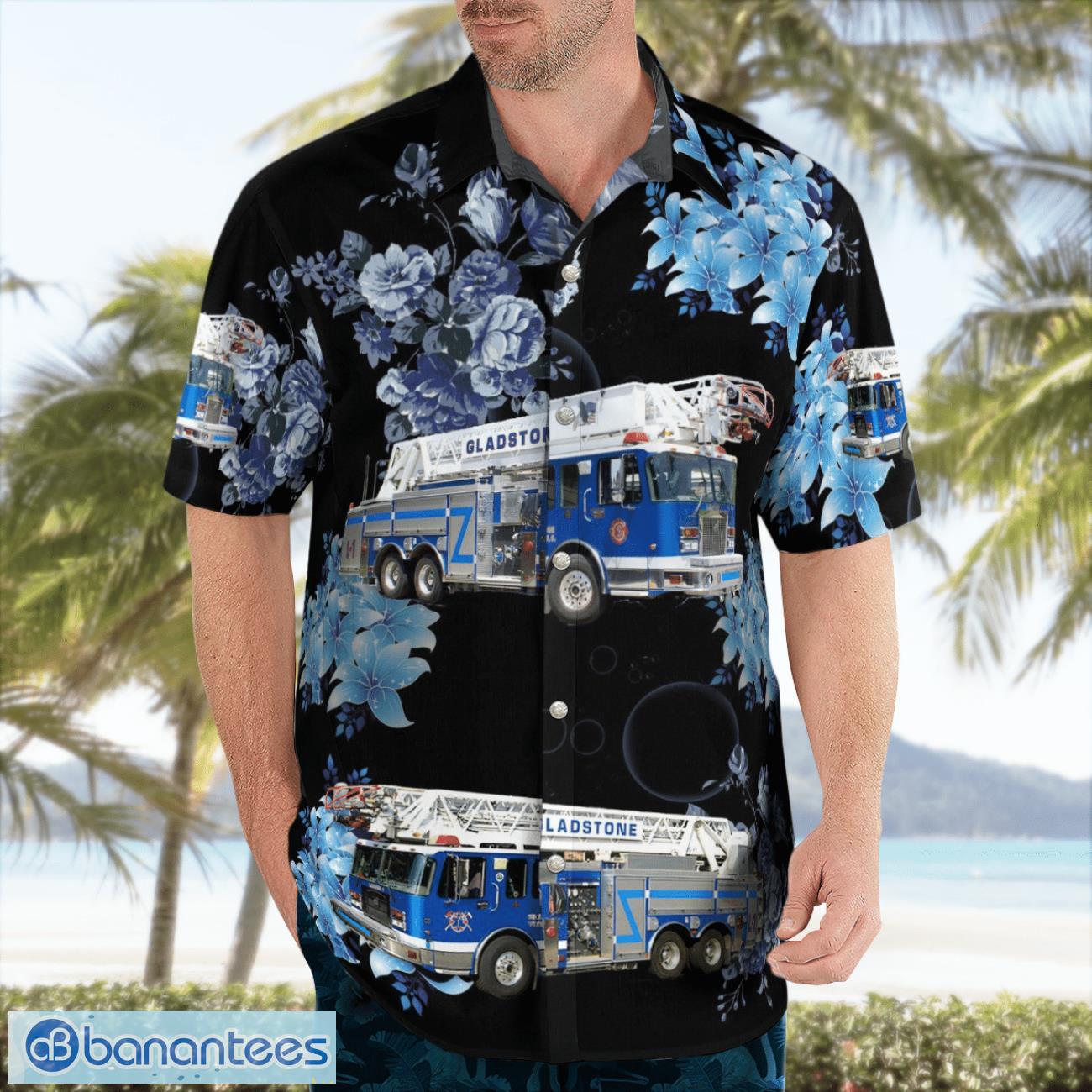 Gladstone Fire Department Beach Hawaiian Shirt Gift For Summer Holiday Gladstone Fire Department Beach Hawaiian Shirt Gift For Summer Holiday Product Photo 4
