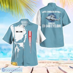 Custom Name RCAF Sikorsky CH-148 Cyclone (S-92) Hawaiian Shirt Gift For Summer Vacation Product Photo 1