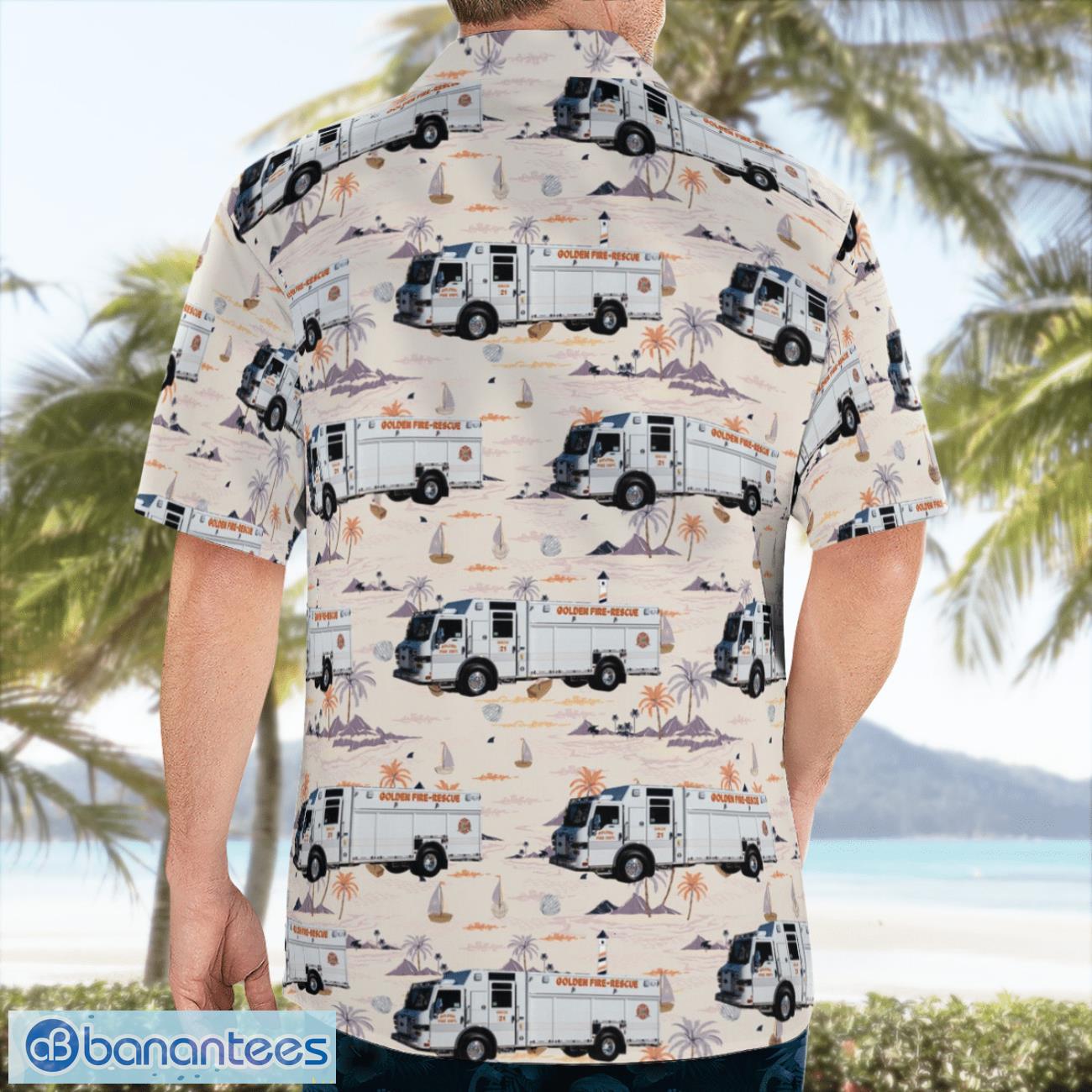 Golden Fire Department, Colorado Hawaiian Shirt Gift For Summer Vacation Golden Fire Department, Colorado Hawaiian Shirt Gift For Summer Vacation Product Photo 4