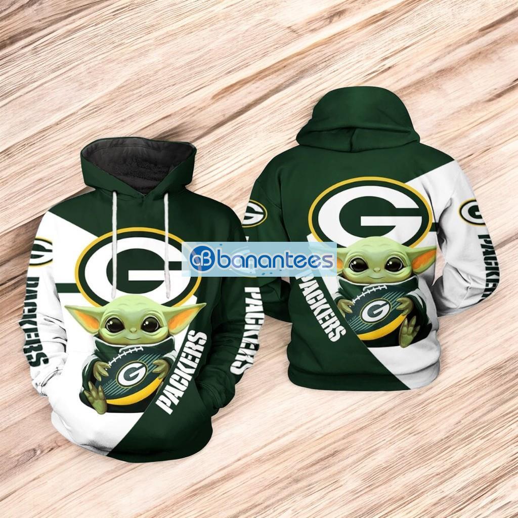 green bay packers nfl baby yoda team 3d hoodie all over print image Green Bay Packers NFL Baby Yoda Team 3D Hoodie All Over Print Product Photo 1