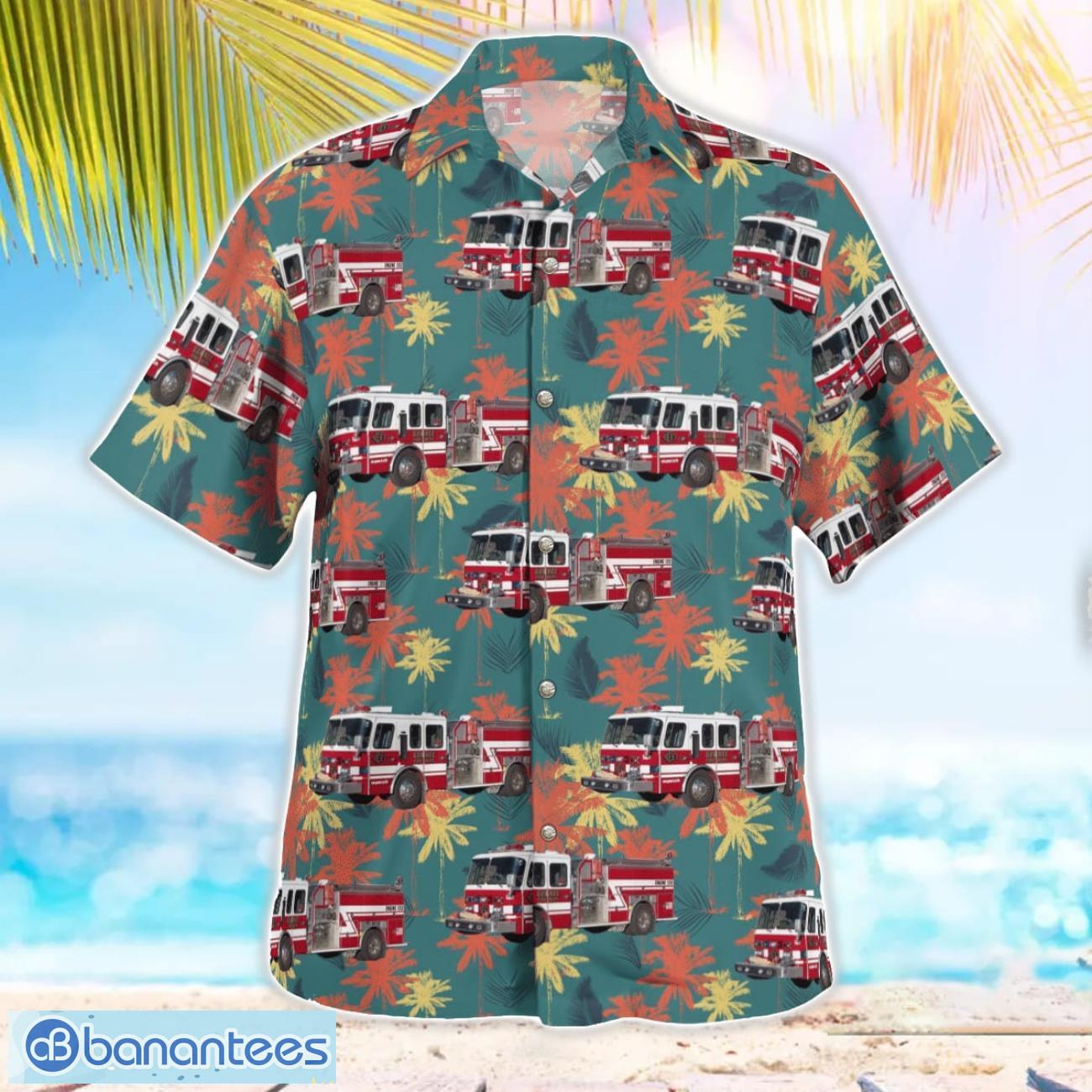 gurnee fire department illinois hawaiian shirt gift for summer vacation 1 image Gurnee Fire Department, Illinois Hawaiian Shirt Gift For Summer Vacation Product Photo 2