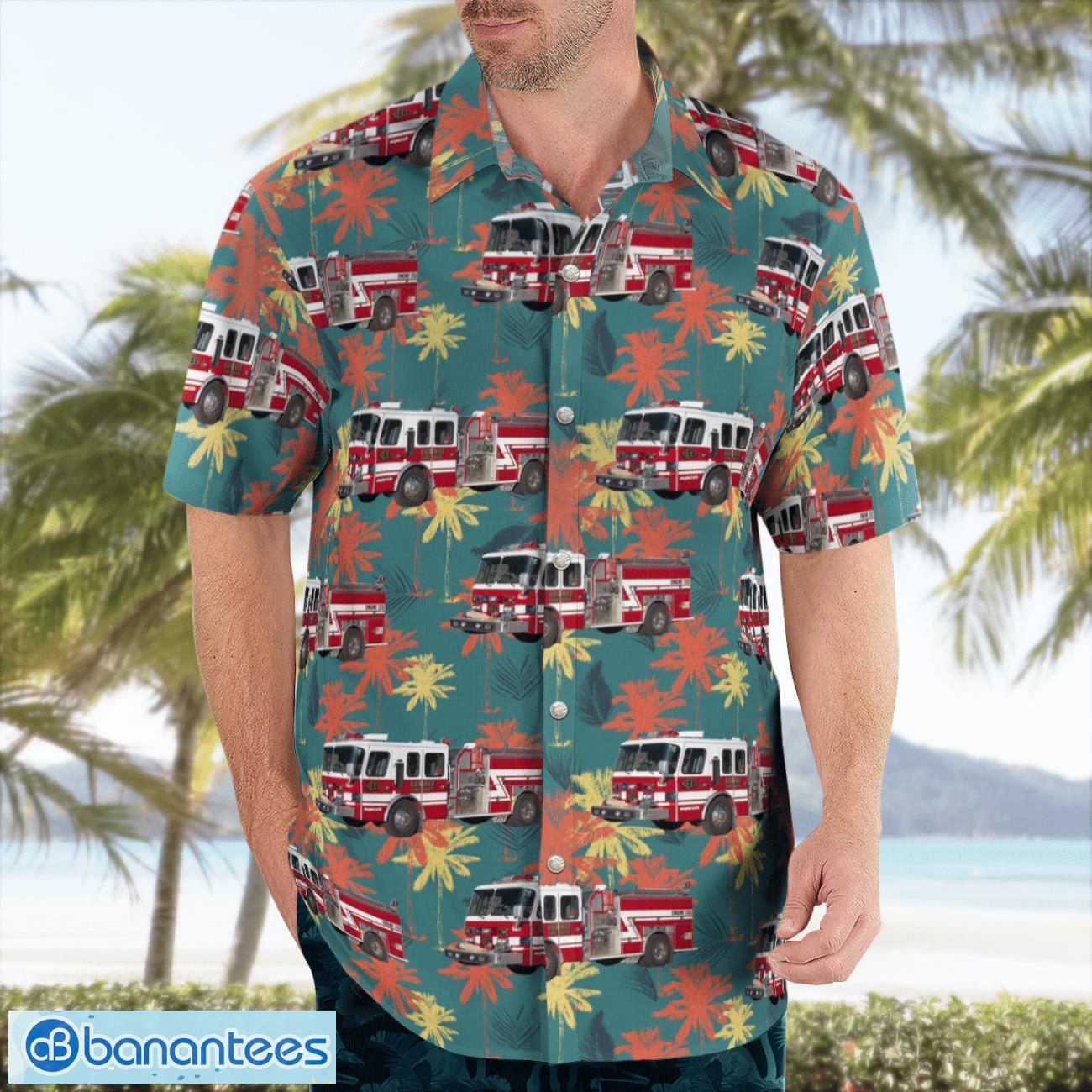 Gurnee Fire Department, Illinois Hawaiian Shirt Gift For Summer Vacation Gurnee Fire Department, Illinois Hawaiian Shirt Gift For Summer Vacation Product Photo 3