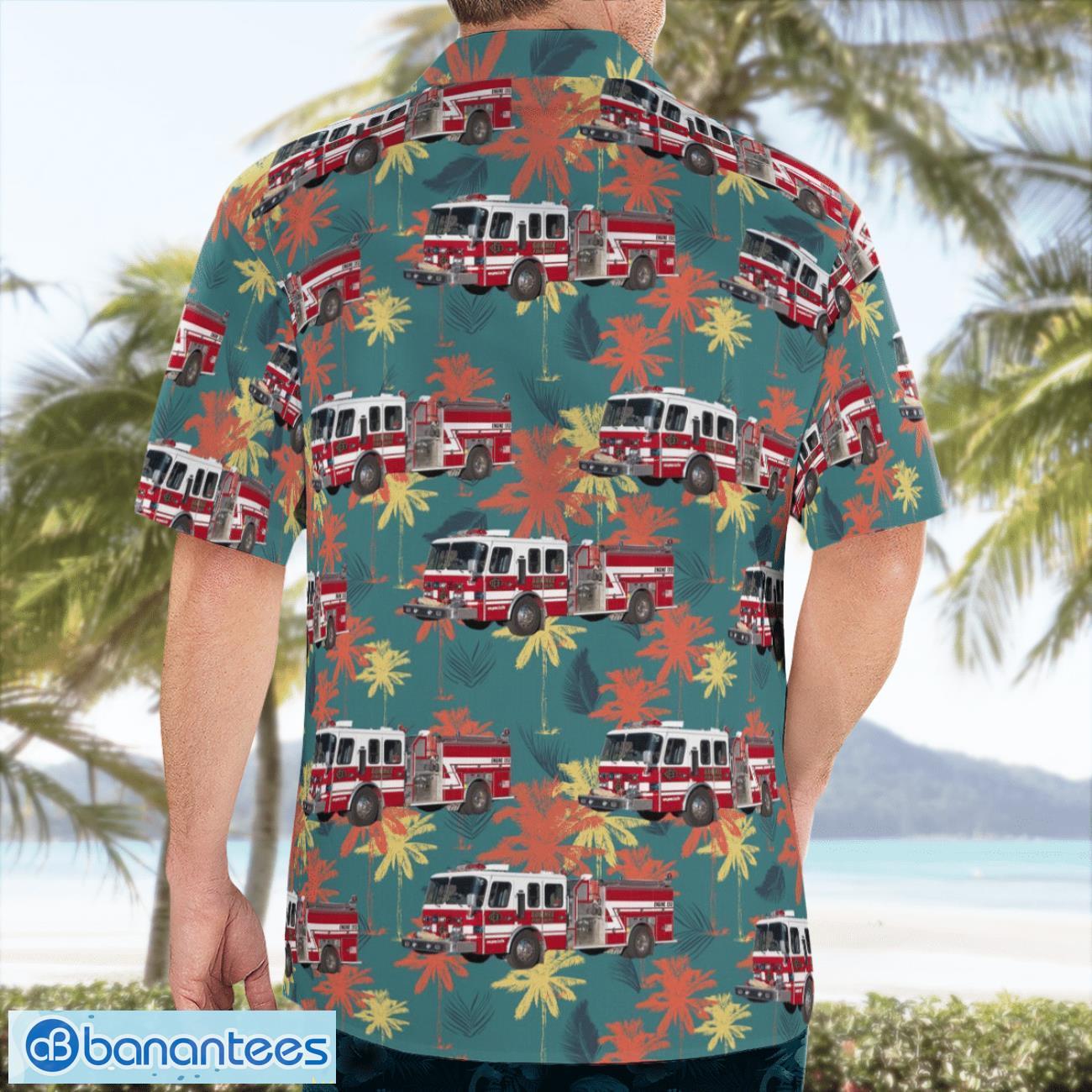 Gurnee Fire Department, Illinois Hawaiian Shirt Gift For Summer Vacation Gurnee Fire Department, Illinois Hawaiian Shirt Gift For Summer Vacation Product Photo 4