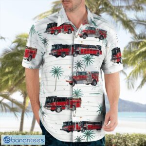 City of Oceanside, California, Oceanside Fire Department Hawaiian Shirt Button Summer Shirt Product Photo 4