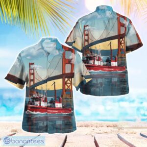 California, San Francisco Fire Department Phoenix Fireboat Hawaiian Shirt Button Summer Shirt Product Photo 1