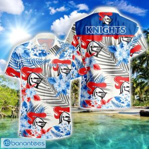 Newcastle Knights NRL Combo Hawaiian Shirt And Shorts Personalized Gift Tropical Flower For Fans Product Photo 2