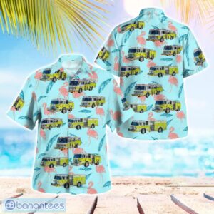 Pennsylvania, Fort Washington Fire Company Aloha Hawaiian Shirt Light Blue Product Photo 1