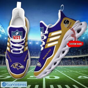 Custom Name NFL Baltimore Ravens Sneakers Sport Team Max Soul Shoes For Men Women Product Photo 6