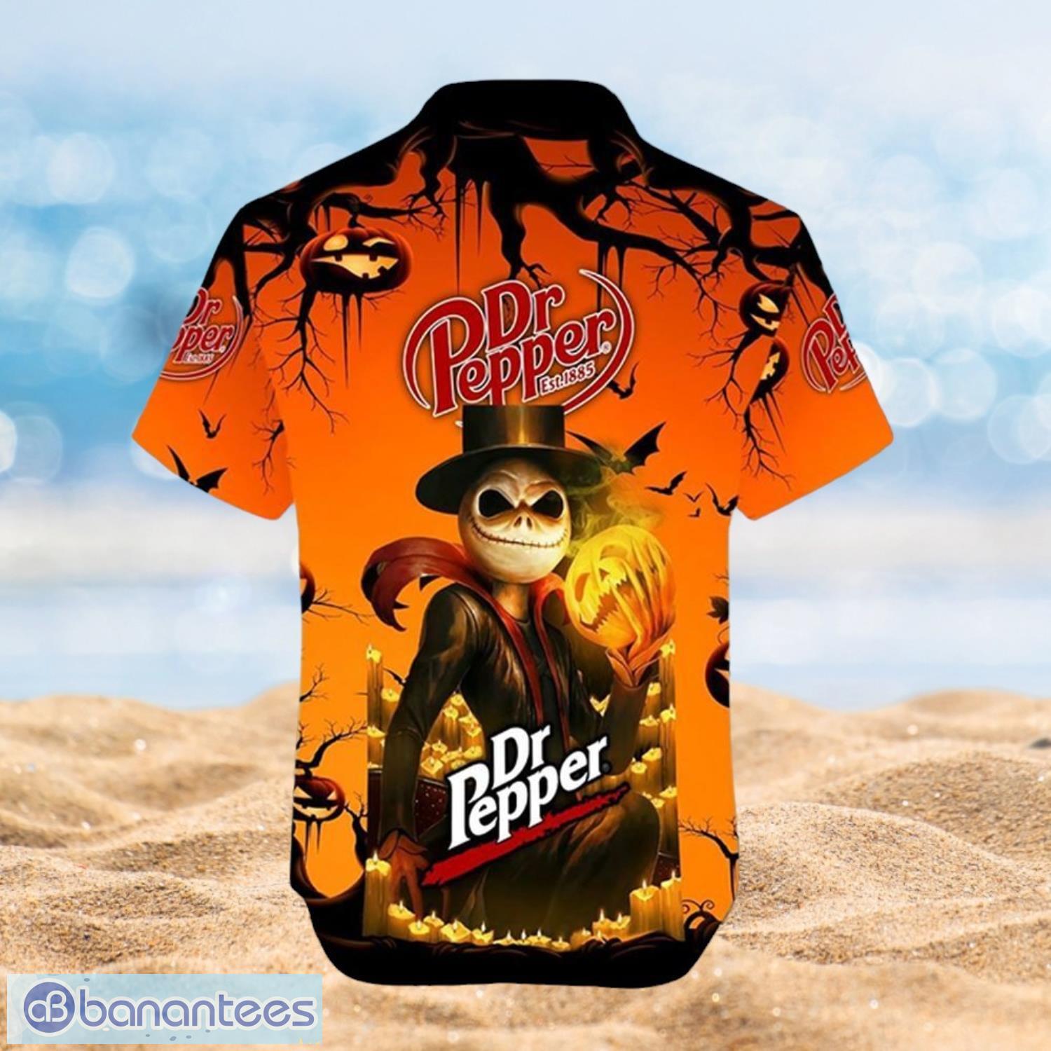 halloween jack skellington dr pepper est 1885 logoe design full over print hawaiian shirt image Halloween Jack Skellington Dr Pepper Est 1885 Logoe Design Full Over Print Hawaiian Shirt Product Photo 1