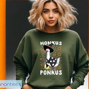 Halloween Witch Goose Sweatshirt, Honkus Ponkus Shirt, Halloween Shirt, Product Photo 4