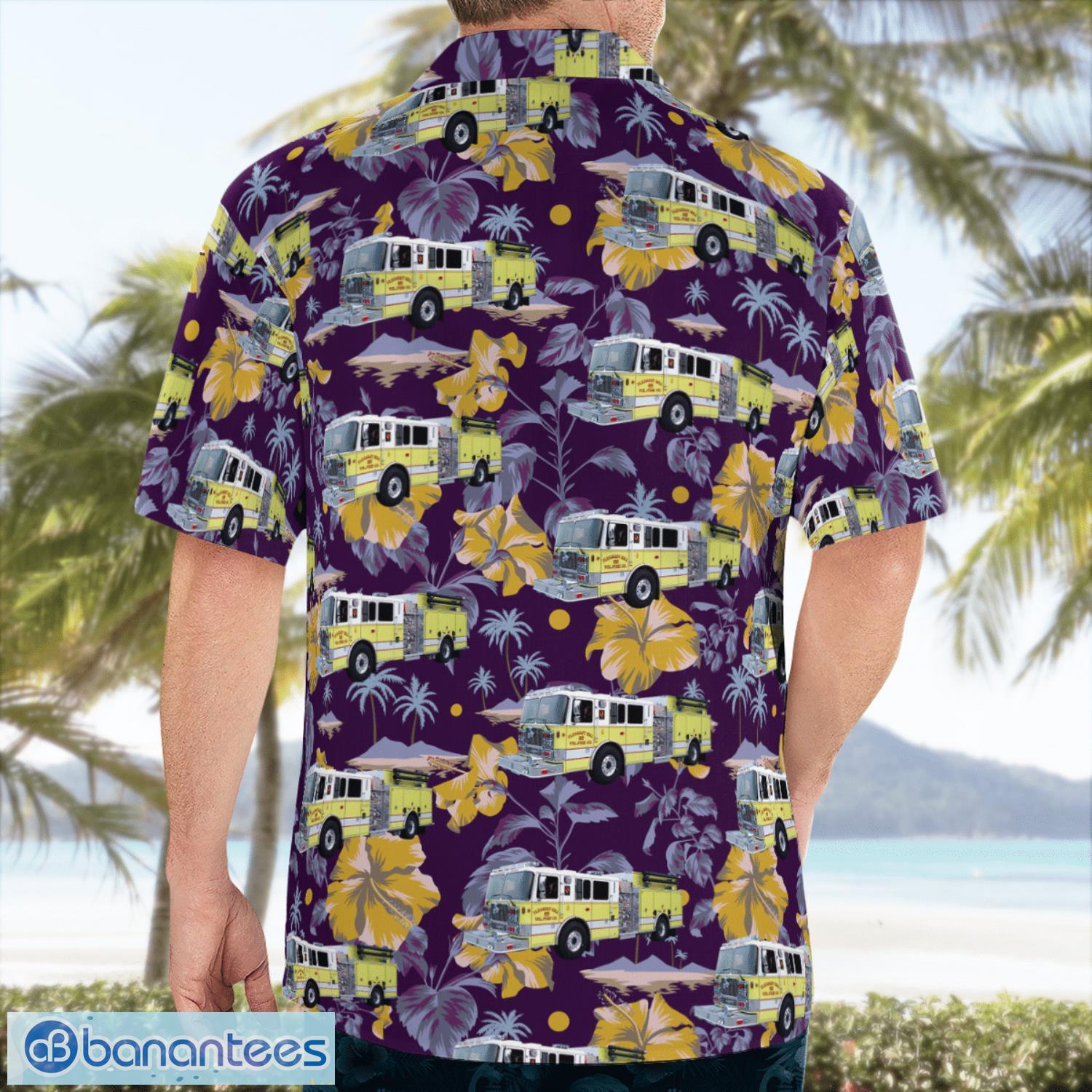 hanover pennsylvania pleasant hill vol fire co summer hawaiian shirt for men women 1 image Hanover, Pennsylvania, Pleasant Hill Vol. Fire Co Summer Hawaiian Shirt For Men Women Product Photo 2
