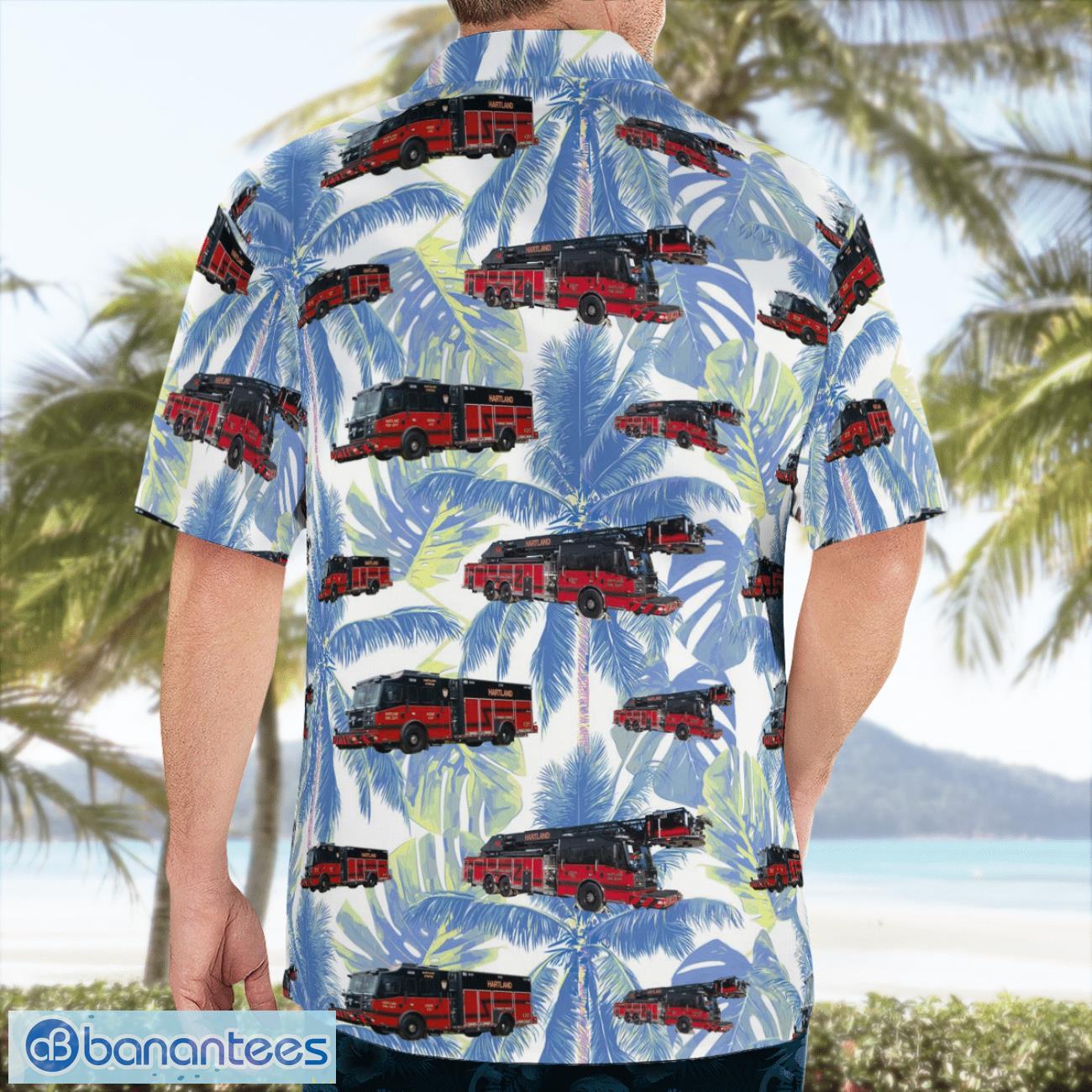 hartland wisconsin fire department hawaiian shirt beach summer shirt 1 image Hartland, Wisconsin Fire Department Hawaiian Shirt Beach Summer Shirt Product Photo 2