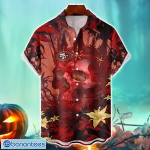 San Francisco 49ers NFL Skull Halloween Hawaiian Shirt Special Gift For Fans Product Photo 1