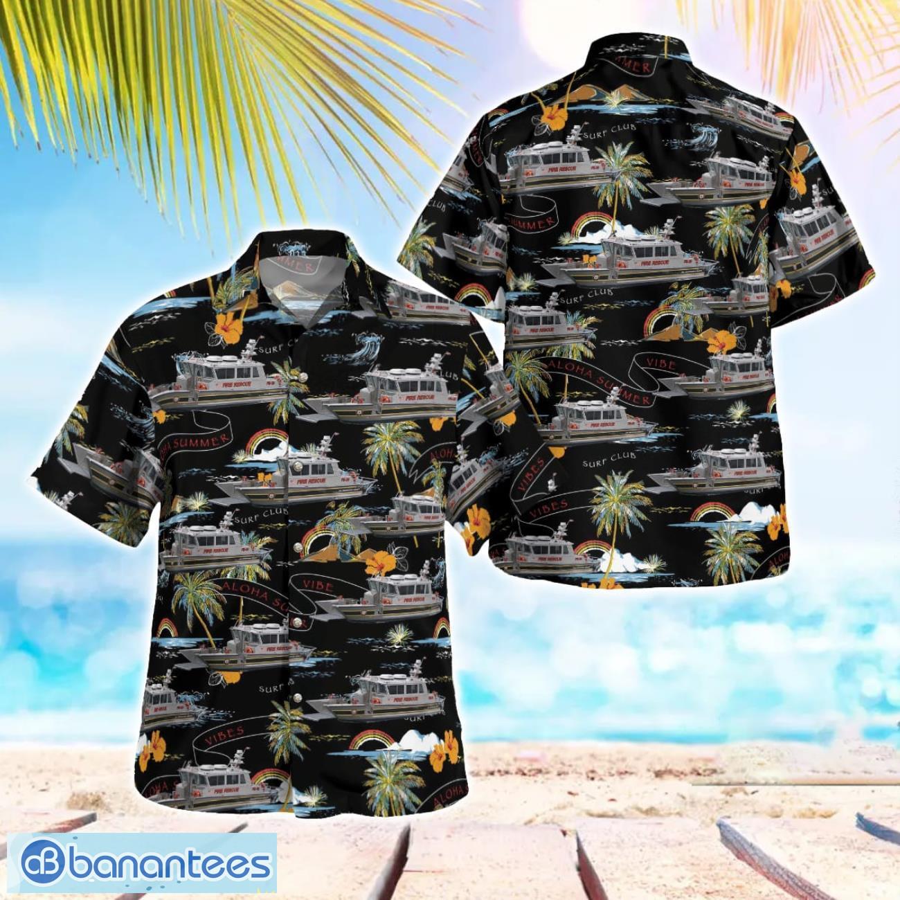 hillsborough county fire rescue hawaiian shirt beach summer shirt image Hillsborough County Fire Rescue Hawaiian Shirt Beach Summer Shirt Product Photo 1