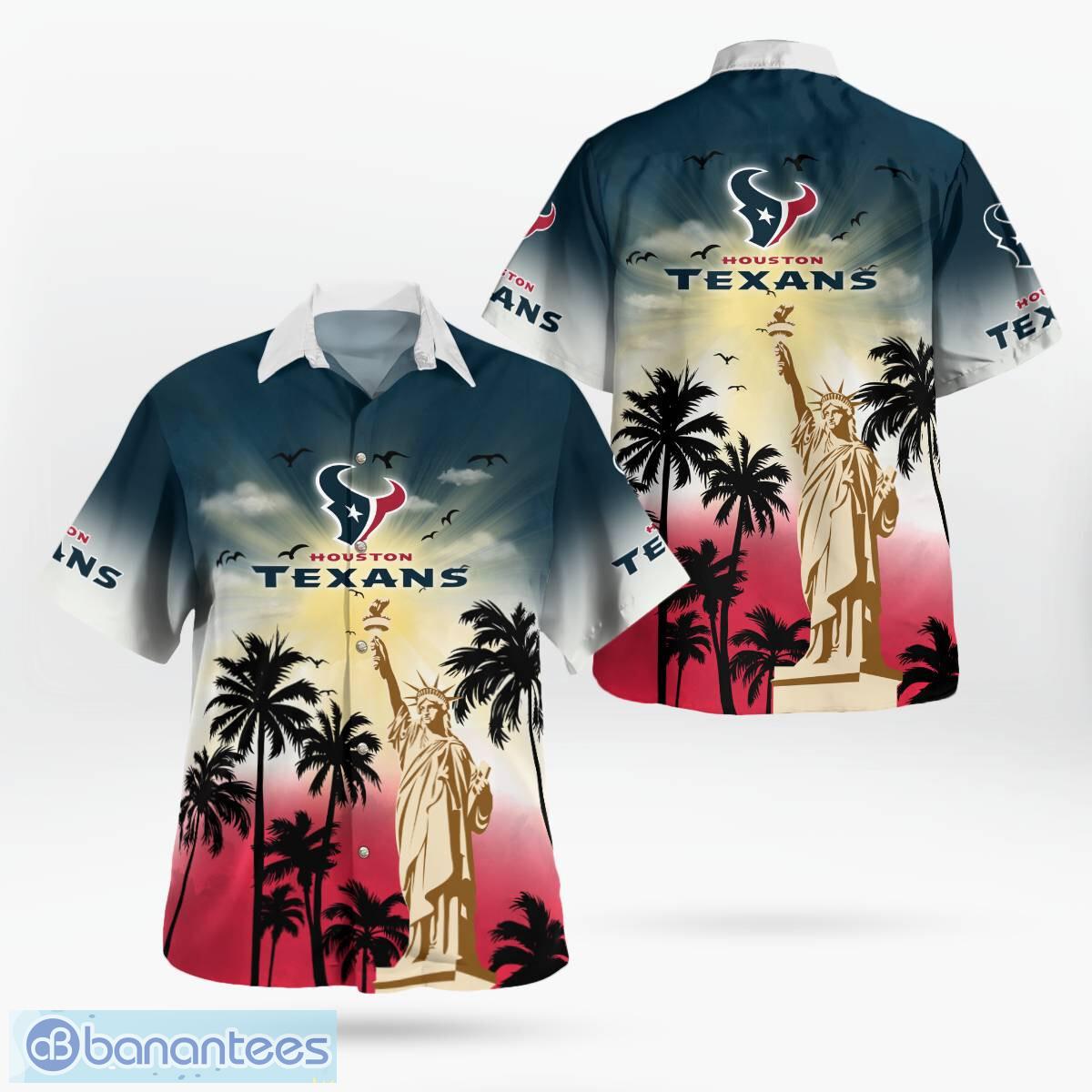 houston texans statue of liberty tropical hawaiian shirt for men women image Houston Texans Statue of Liberty Tropical Hawaiian Shirt For Men Women - Houston Texans Statue of Liberty Tropical Hawaiian Shirt For Men Women
