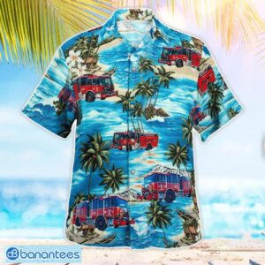 California City Fire Department Hawaiian Shirt Button Summer Shirt Product Photo 4
