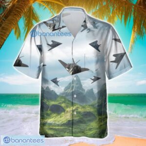 F-117 Nighthawk F117 Aircraft And Mountain Designs Hawaiian Shirt For Men Women Product Photo 1